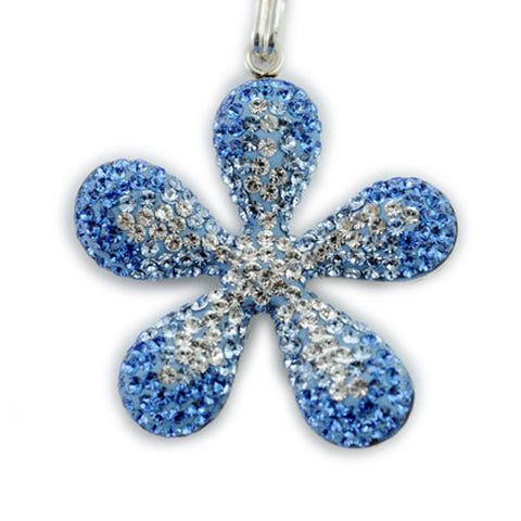 Diamond Flower Pendant in 935 Silver