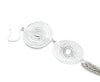 Water Ripple Silver Chain Drop Earrings in 935 Silver